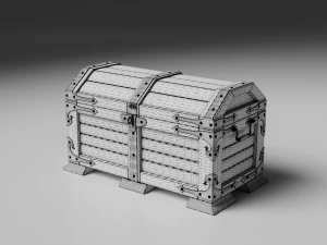 Chest Pirates Gold 3D Model