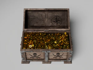 Chest Pirates Gold 3D Model