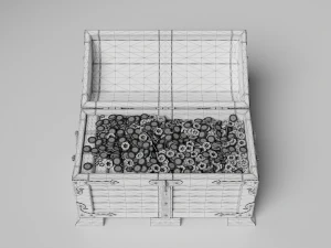 Chest Pirates Gold 3D Model