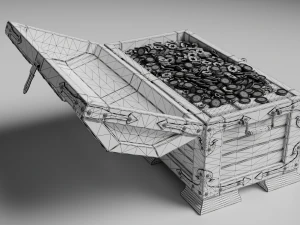 Chest Pirates Gold 3D Model