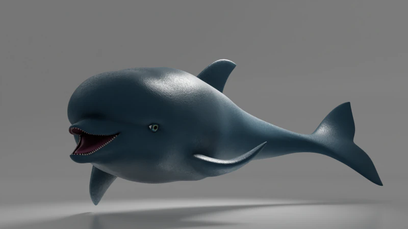 Delfin Model 3D .c4d .max .obj .3ds .fbx .stl .blend 