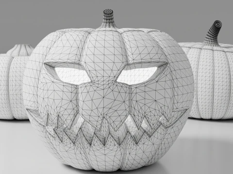 Halloween Pumpkins 3D Model