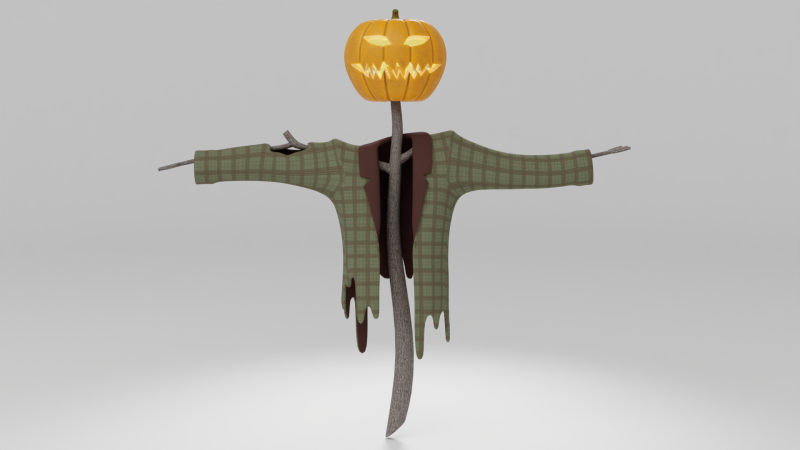 Mr Pumpkin 3D Model .c4d .max .obj .3ds .fbx .stl .blend 