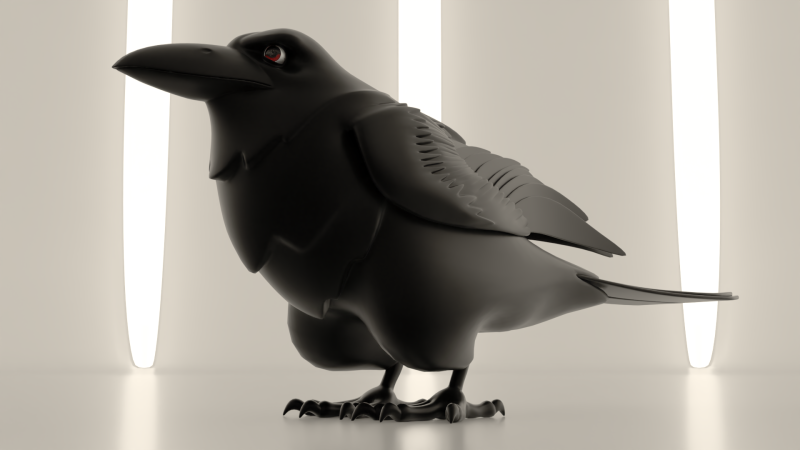 Bird Crow Modelo 3D .c4d .max .obj .3ds .fbx .stl .blend 