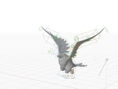 P&aacute;ssaro Corvo Modelo 3D