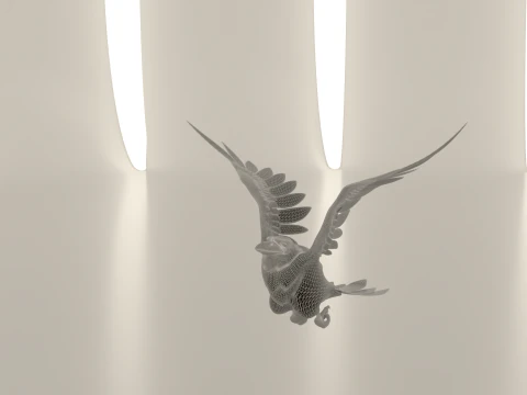 P&aacute;ssaro Corvo Modelo 3D