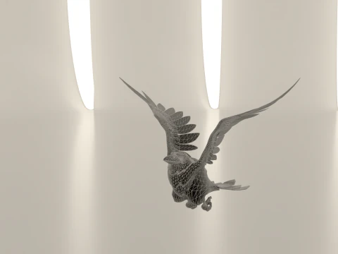 P&aacute;ssaro Corvo Modelo 3D