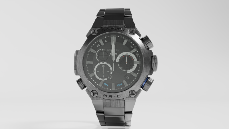 Shock resistant watch 3D Model .c4d .max .obj .3ds .fbx .stl .blend