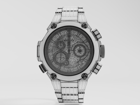 Shock resistant watch 3D Model