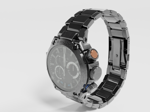 Shock resistant watch 3D Model