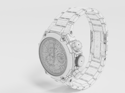Shock resistant watch 3D Model