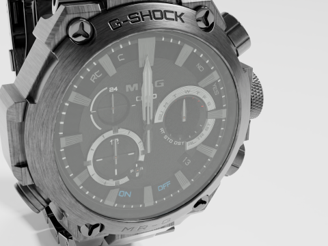 Shock resistant watch 3D Model