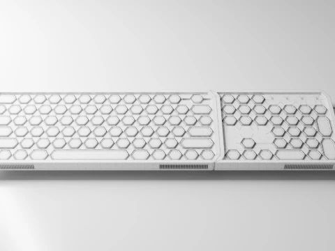 キーボードのコンセプト 3Dモデル