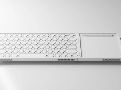 キーボードのコンセプト 3Dモデル