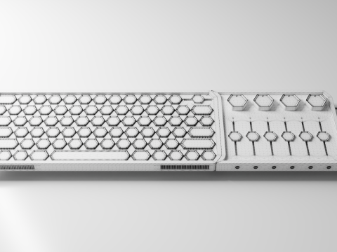 Keyboard concept Modello 3D