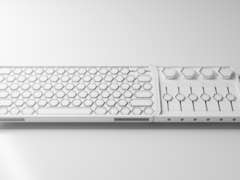 Keyboard concept Modello 3D