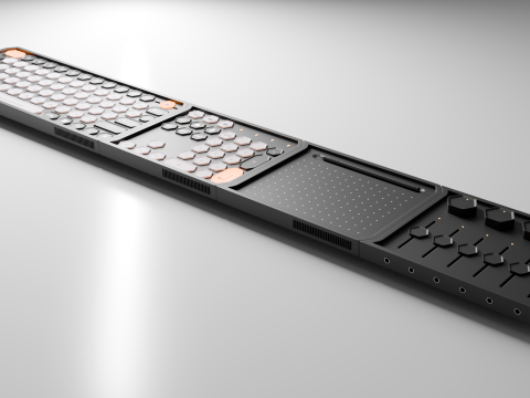 Keyboard concept Modello 3D