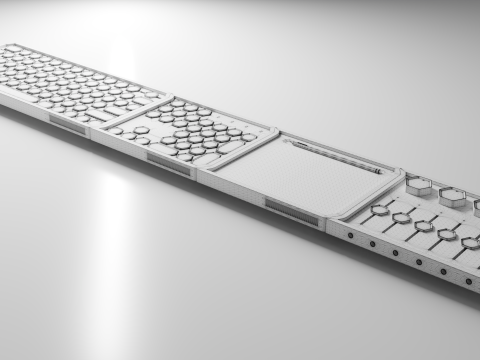 Keyboard concept Modello 3D