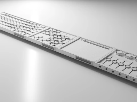 キーボードのコンセプト 3Dモデル