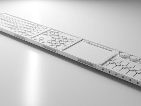 Keyboard concept Modello 3D