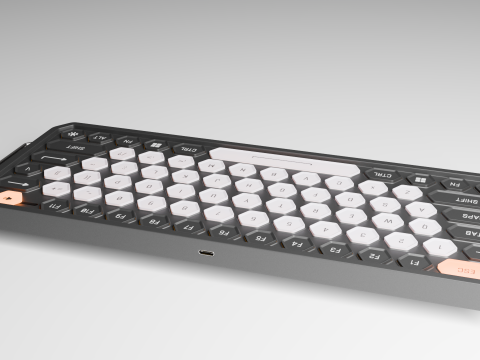 Keyboard concept Modello 3D