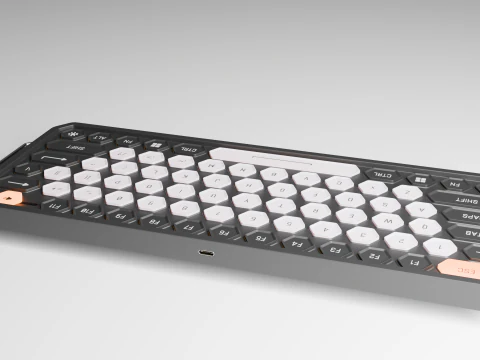 キーボードのコンセプト 3Dモデル