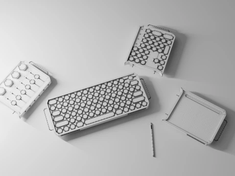キーボードのコンセプト 3Dモデル
