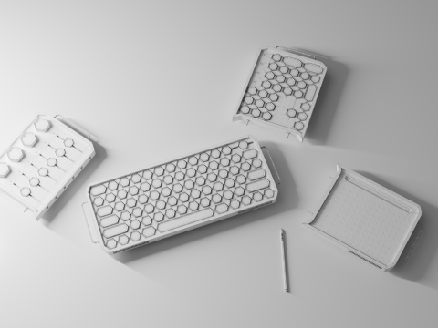 Keyboard concept Modello 3D