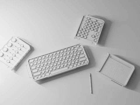 キーボードのコンセプト 3Dモデル