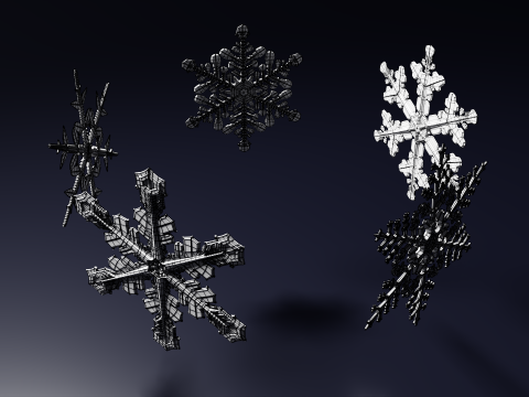 Kar taneleri 3D Model