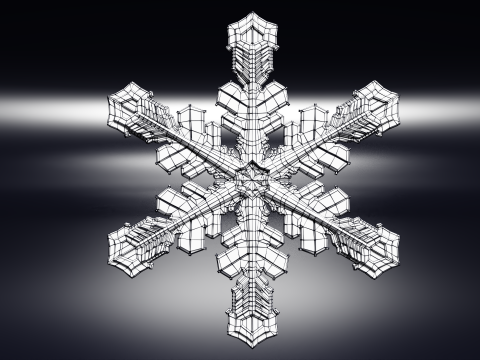 Kar taneleri 3D Model