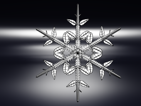 Kar taneleri 3D Model