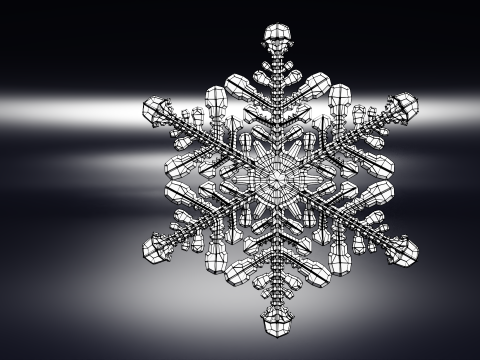 Kar taneleri 3D Model