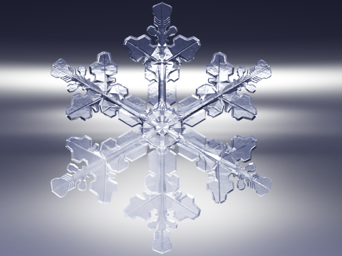 Kar taneleri 3D Model