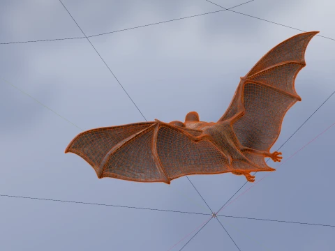 Flying bat 3D Model
