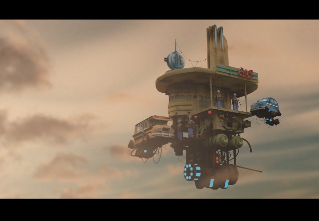 flying gas station 3Dモデル .c4d .max .obj .3ds .fbx .stl .blend 