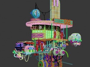 flying gas station 3Dモデル