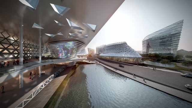 commercial business center 001 Modèle 3D .c4d .max .obj .3ds .fbx .stl .blend 