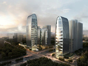 pusat bisnis komersial 007 Model 3D