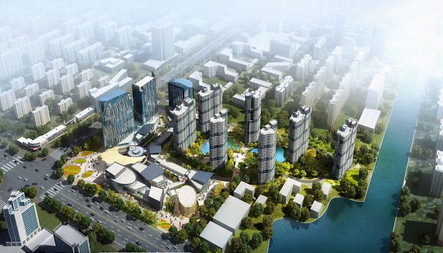 commercial business center 008 3D Model .c4d .max .obj .3ds .fbx .stl .blend 