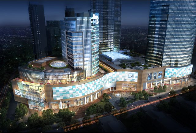 commercial business center 009 Modelo 3D .c4d .max .obj .3ds .fbx .stl .blend 