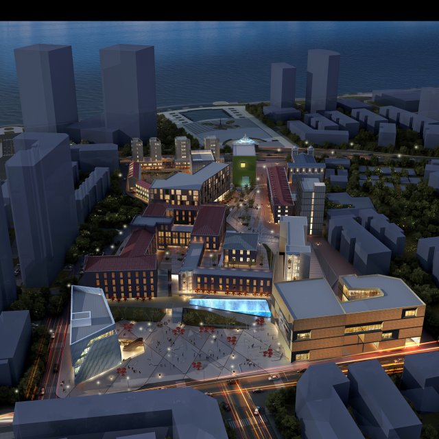 commercial business center 011 Modelo 3D .c4d .max .obj .3ds .fbx .stl .blend 