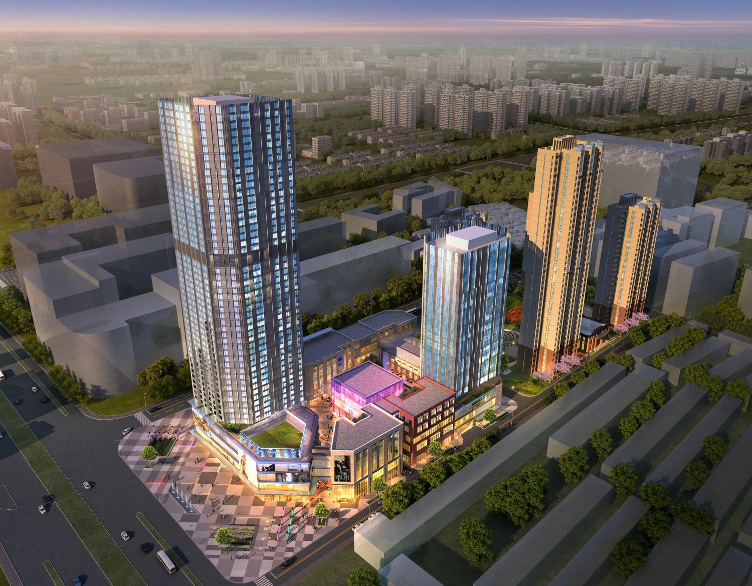 commercial business center 021 3D Model .c4d .max .obj .3ds .fbx .stl .blend 