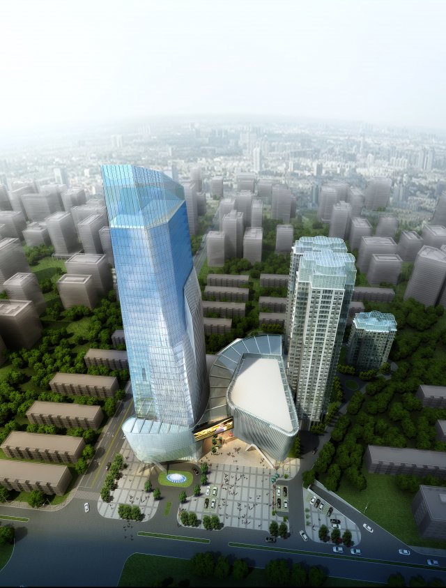 commercial business center 022 Modèle 3D .c4d .max .obj .3ds .fbx .stl .blend 