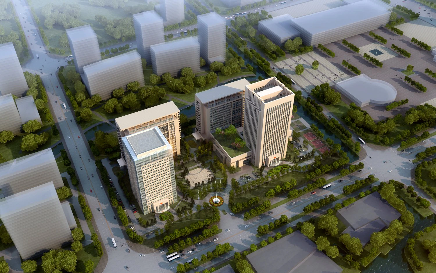 commercial business center 029 3D Model .c4d .max .obj .3ds .fbx .stl .blend