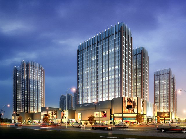 commercial business center 043 3D Модель .c4d .max .obj .3ds .fbx .stl .blend 