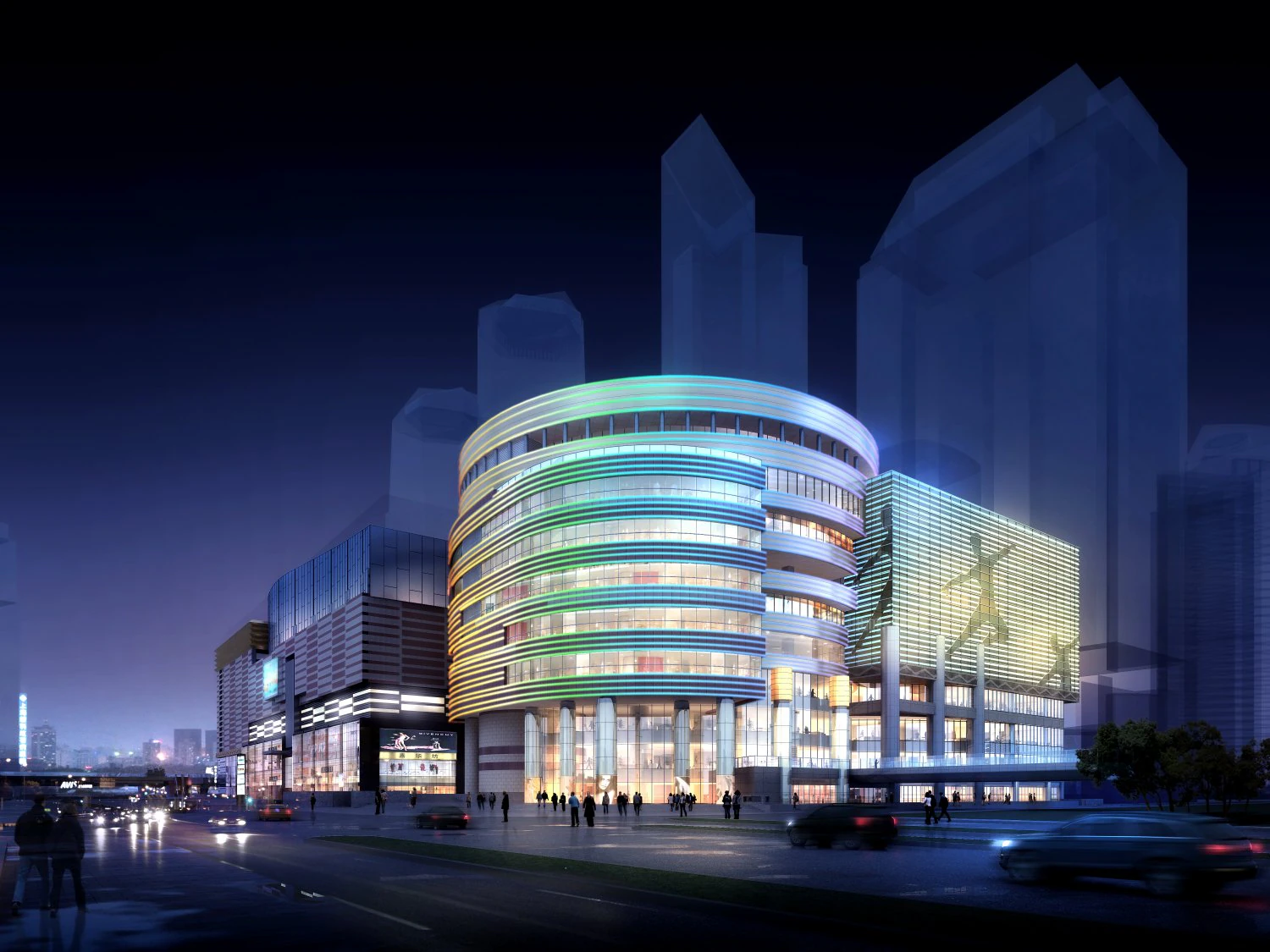 commercial business center 048 3D Model .c4d .max .obj .3ds .fbx .stl .blend
