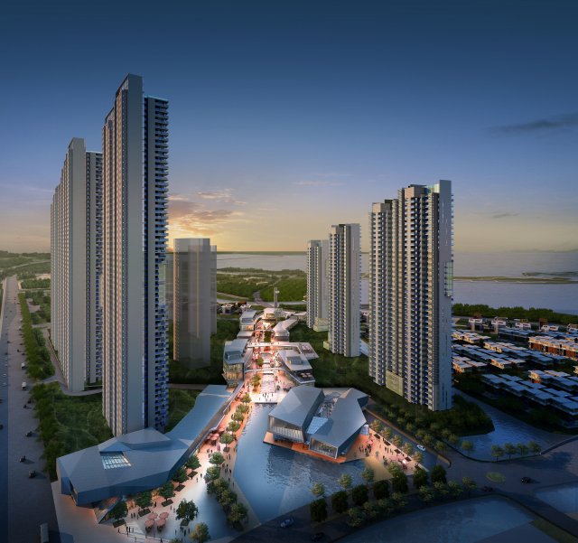 commercial business center 052 3D Модель .c4d .max .obj .3ds .fbx .stl .blend