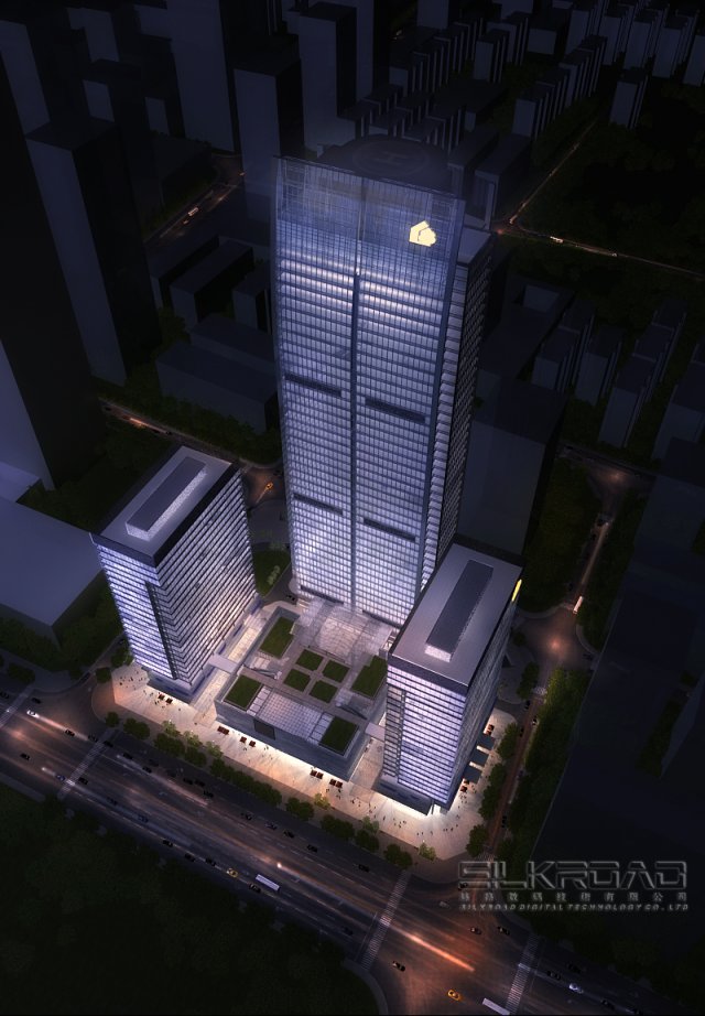 commercial business center 055 3D 模型 .c4d .max .obj .3ds .fbx .stl .blend 