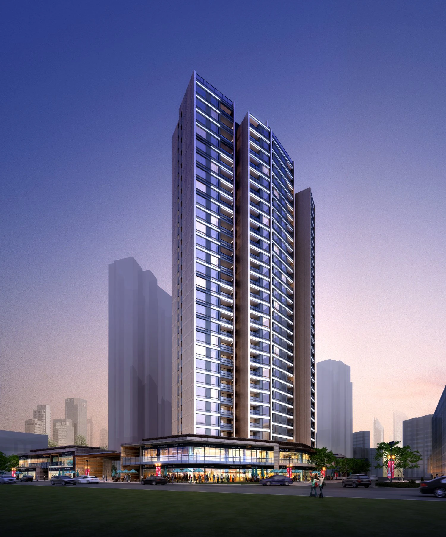 commercial business center 059 3D Model .c4d .max .obj .3ds .fbx .stl .blend 